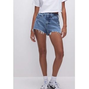 Good American Indigo433 Good 90s Shorts 10